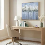 Frosted white splattered canopy Abstract art wall art - Image 3