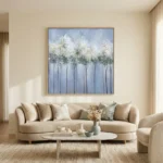 Frosted white splattered canopy Abstract art wall art - Image 5