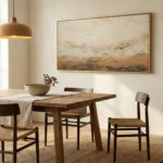 Gilded Desert Sands Textured beige and gold painting Wabi Sabi wall decor - Image 5