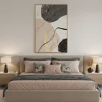 Gilded Slate Path Textured charcoal and gold leaf Texture wall art