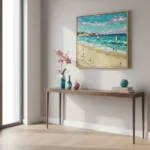 Golden Sands Horizon Palette Knife Painting color art - Image 4