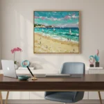 Golden Sands Horizon Palette Knife Painting color art - Image 5