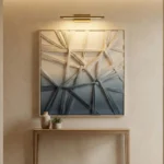 Indigo Lines Textured woven fiber wall decor fabric wall art