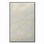 Luminous Lepidoptera Relief Soft white metallic details minimal wall decor - Image 2