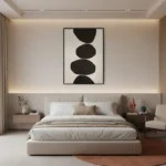 Monochrome Zen Stones Stacked organic black shapes contemporary minimal art - Image 5