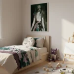 Mystic Form Textured deep green aesthetic abstract wall art - Image 3