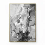 Obsidian Flow Bold black strokes abstract wall decor - Image 2