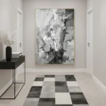 Obsidian Flow Bold black strokes abstract wall decor - Image 5