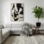 Obsidian Modern Forms Structured geometric fluid lines Abstract wall decor - Image 4