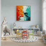 Primal Horizon Bold textured palette strokes Abstract wall decor