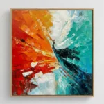 Primal Horizon Bold textured palette strokes Abstract wall decor - Image 2