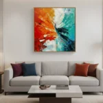 Primal Horizon Bold textured palette strokes Abstract wall decor - Image 5