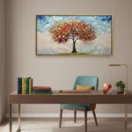 Prismatic Canopy Vibrant Tree Oil Painting color art wall decor
