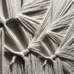 Radial Knot Central gathering of textured textile fabric wall art - Image 5