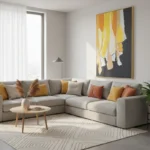 Saffron Descent Layered Mineral Tones color art - Image 4