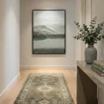 Sage River Dawn Abstract landscape in pale greens abstract art wall art - Image 5