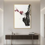 Sanguine Pour Study Fluid black and red minimal wall decor