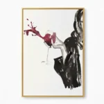 Sanguine Pour Study Fluid black and red minimal wall decor - Image 2