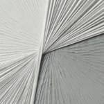 Sculpted Convergence Textured radiating grey and white fabric wall art - Image 5