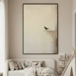 Solitary Raven Ethereal Neutral Tones minimal art - Image 3