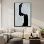 Stark Contrast Minimalist ink brush style abstract art - Image 3