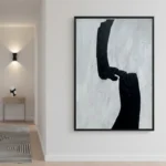 Stark Contrast Minimalist ink brush style abstract art - Image 4