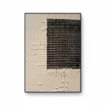 Structured Silence Minimalist Relief Wall Decor Wabi Sabi Wall Art - Image 2