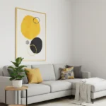 Sunlit Solace Modern minimalist textured shapes abstract wall decor - Image 3