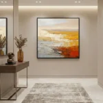 Sunset Shores Vibrant oranges deep reds sea color art wall decor