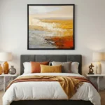Sunset Shores Vibrant oranges deep reds sea color art wall decor - Image 4