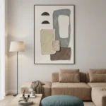 Urban Minimalist Subdued clay and slate abstract wall decor - Image 5