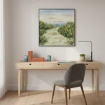 Verdant Shore Impressionist Path Abstract Art