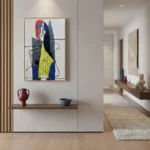 Vibrant Muse Cubist Figure Composition color art - Image 3