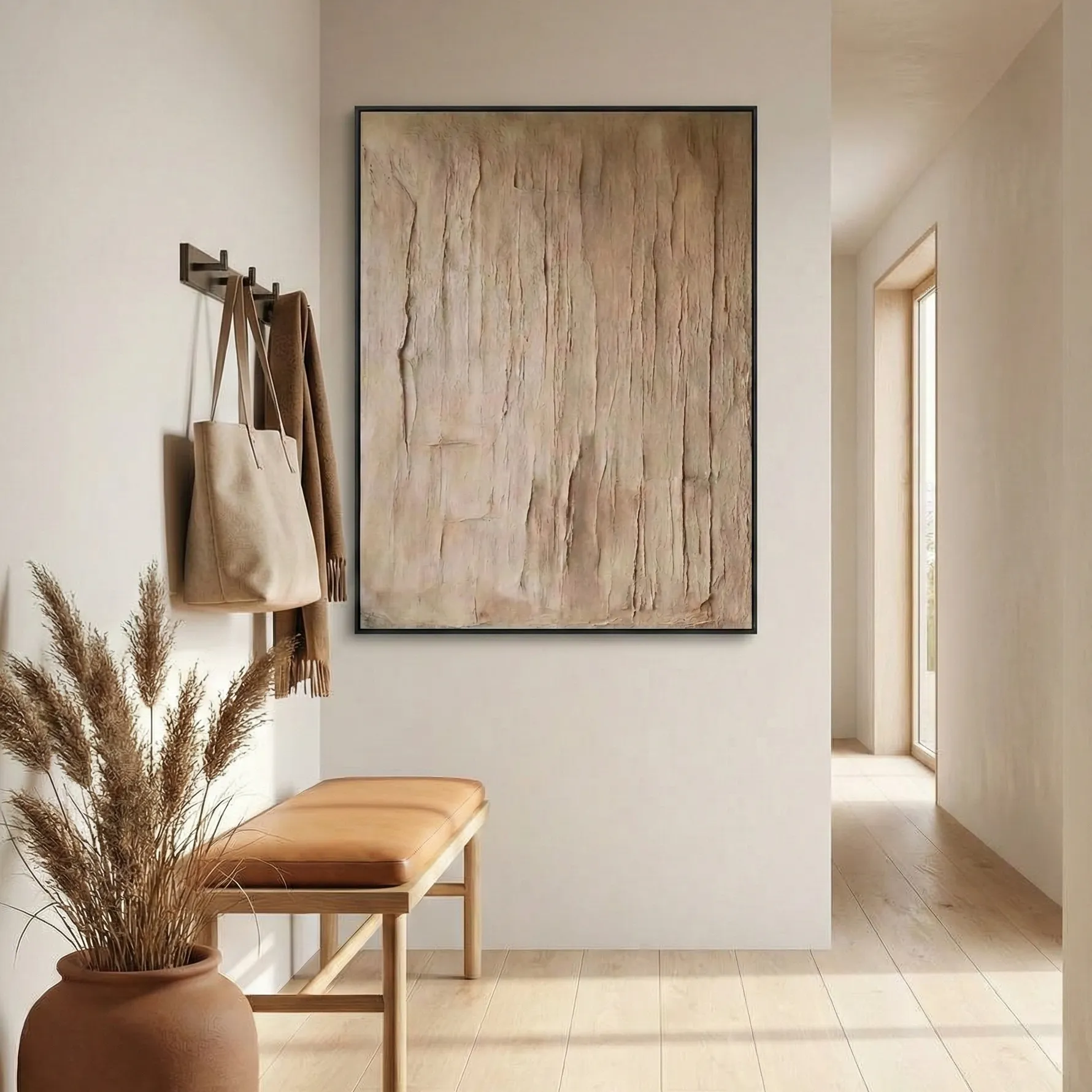 Warm Taupe Ridge Organic, uneven tactile earth tones Textured wall decor (1.5) Warm Taupe Ridge Organic uneven tactile earth tones Textured wall decor - Image 1