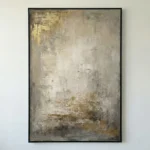 Whispering Opulence Neutral tones with metallic accents Wabi Sabi wall art - Image 2