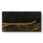 Black Tide Crest Tactile gold and dark seascape minimal wall decor