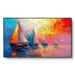 Chromatic Drift luxury impasto marine color wall art