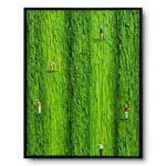 Emerald Waves Thick heavily textured green painting textured art wall decor