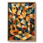 Geometric Melody Warm colorful fractured still life abstract wall decor