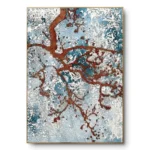 Indigo Copper Roots Organic branching tree painting Textured  wall art