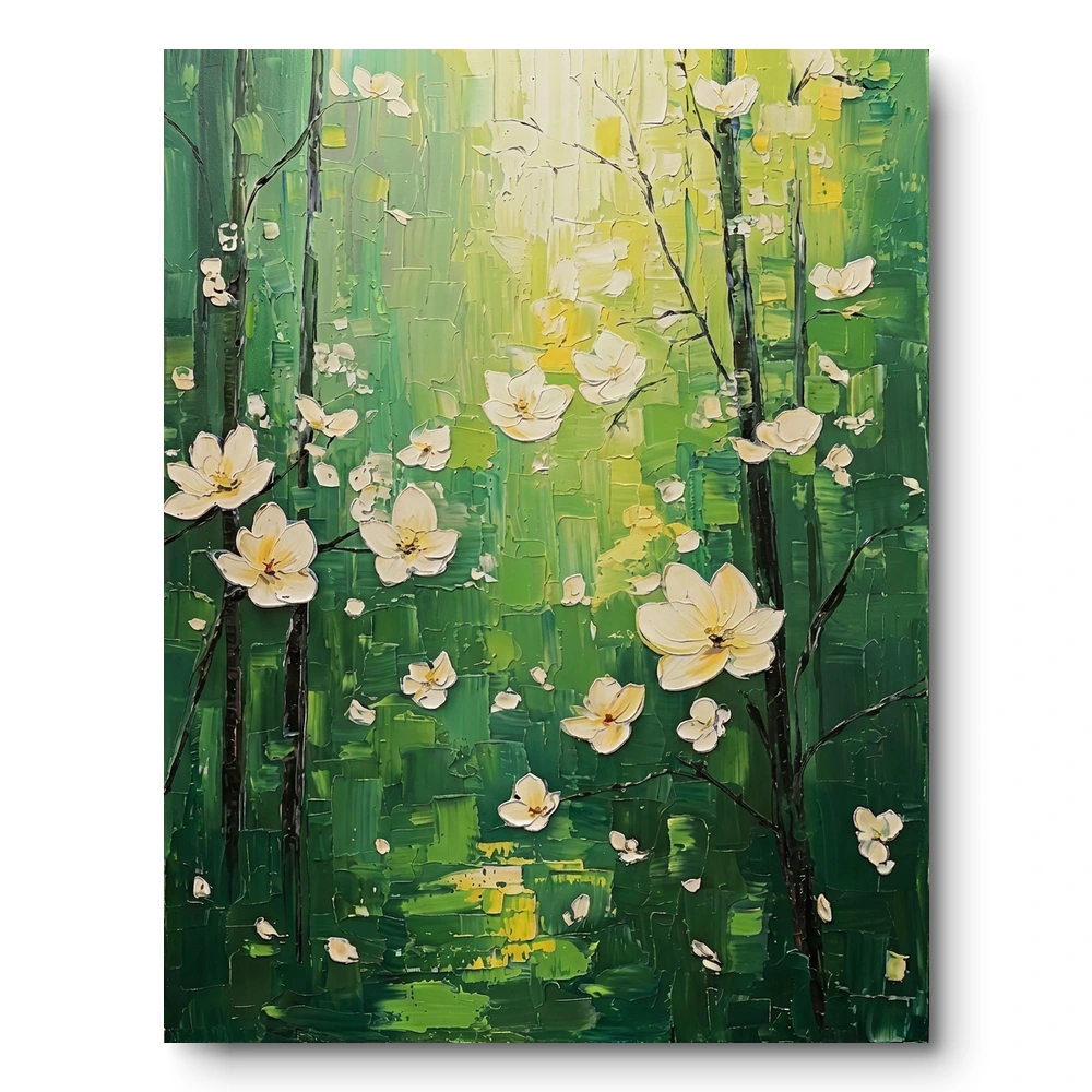 luminous-grove-vibrant-botanical-impasto-painting-color-wall-art-monavo-processed Luminous Grove Vibrant botanical impasto painting color wall art - Image 1