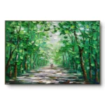 Lush Woodland Impasto Nature Textured color art