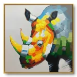 Majestic Rhino Vibrant Palette Color Art