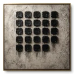 Midnight Mosaic – Wabi Sabi Minimalist Wall Decor
