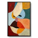 Modernist Color Palette Bold abstract shapes in rich colors colorful wall art