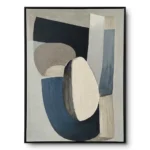 Neutral Balance Study Muted colors with overlapping blocks. abstract wall decor