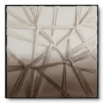 Neutral Connections Textured cord geometric overlay fabric wall art