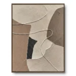 Neutral Layers Rough sandy textured abstract art wall decor