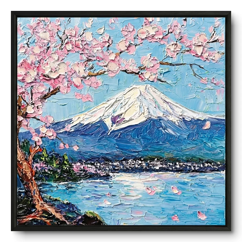 radiant-zen-peak-vibrant-blue-nature-canvas-color-wall-art Radiant Zen Peak Vibrant blue nature canvas color wall art - Image 1