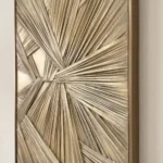 Radiant Knot textured wall art shown framed on the wall in a styled interior